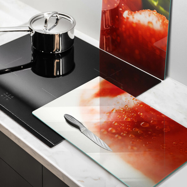 Skärbräda glas Röd paprika
