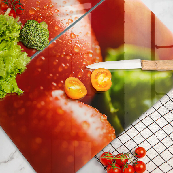 Skärbräda glas Röd paprika