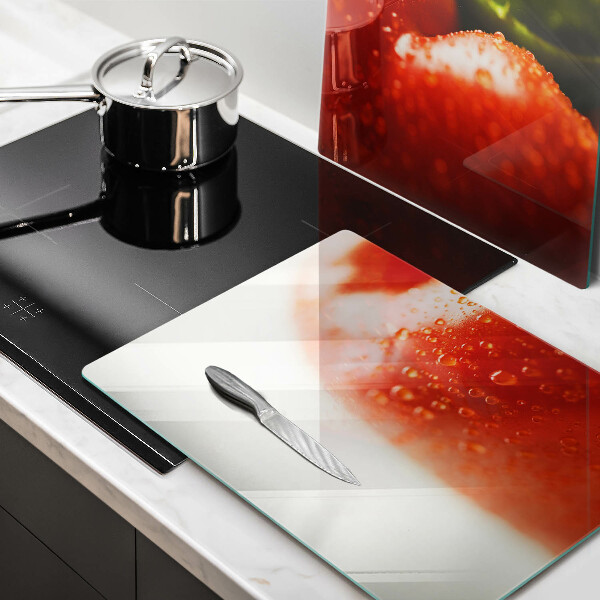 Skärbräda glas Röd paprika