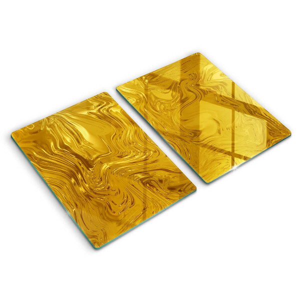 Skärbräda glas Guld textur