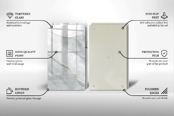 Skärbräda glas Sten textur