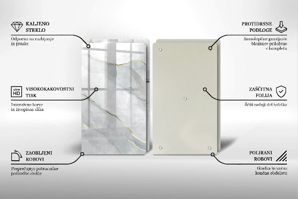 Skärbräda glas Sten textur