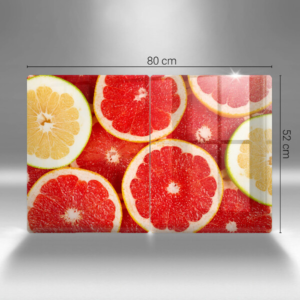 Skärbräda glas Grapefruktskivor