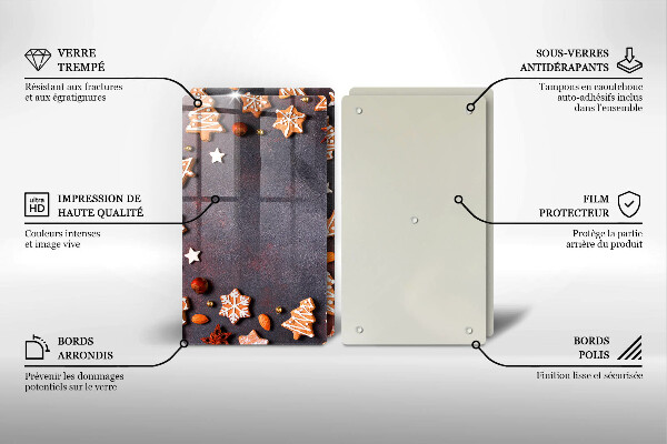 Skärbräda glas Jul pepparkakor