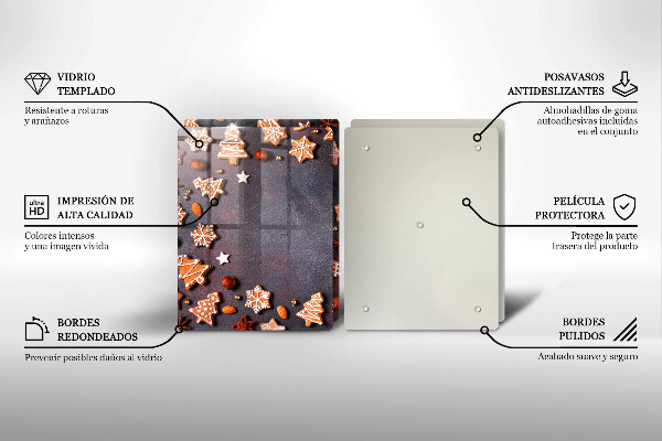 Skärbräda glas Jul pepparkakor