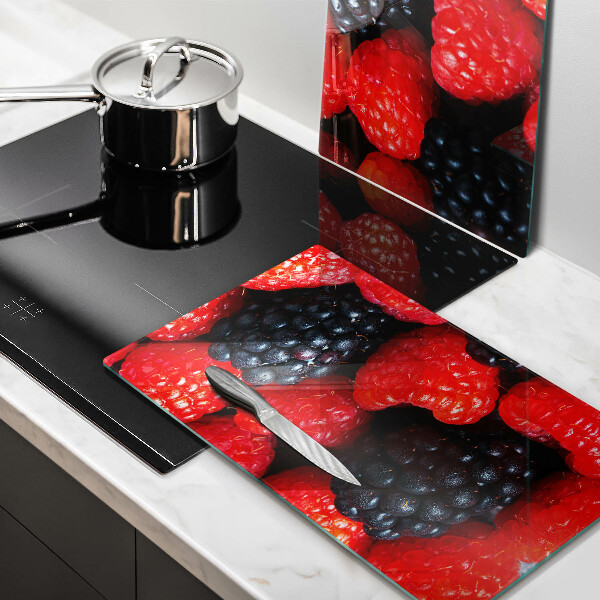 Skärbräda glas Hallon och björnbär