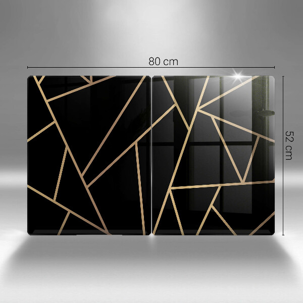 Skärbräda glas Svart abstraktion