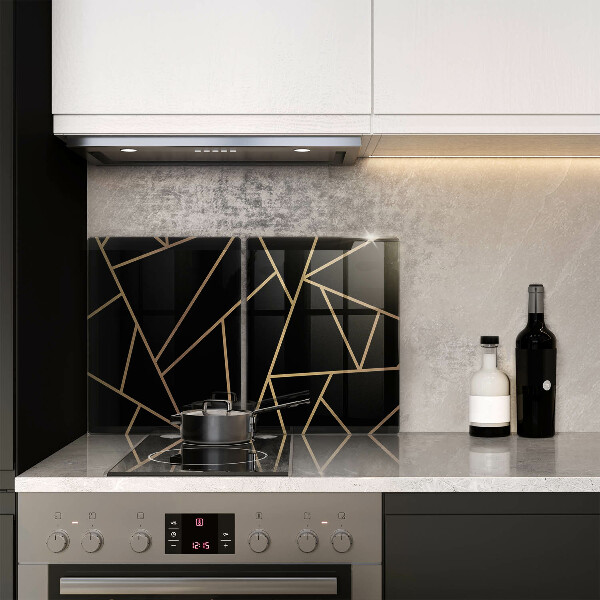 Skärbräda glas Svart abstraktion