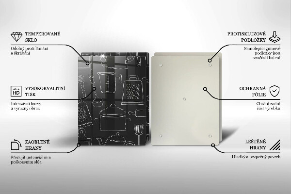 Skärbräda glas Rita kökstillbehör