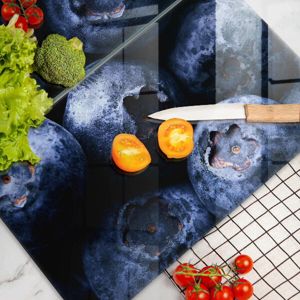 Skärbräda glas Närbild av bär