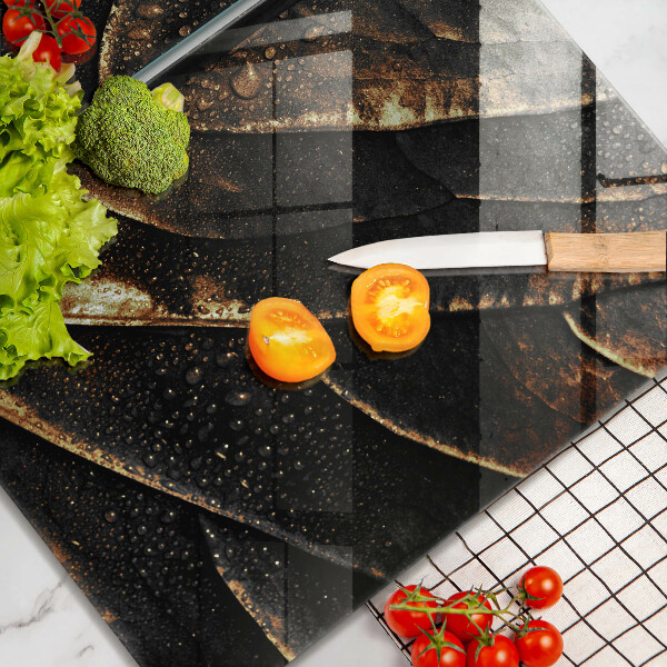 Skärbräda glas Bladguld