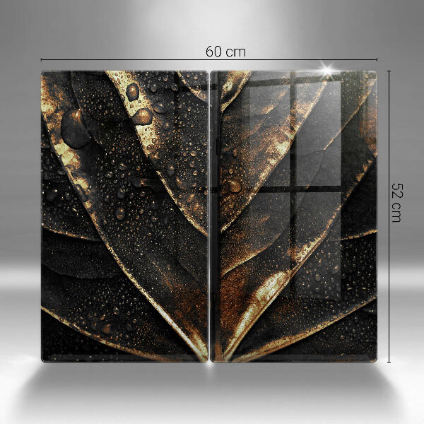 Skärbräda glas Bladguld