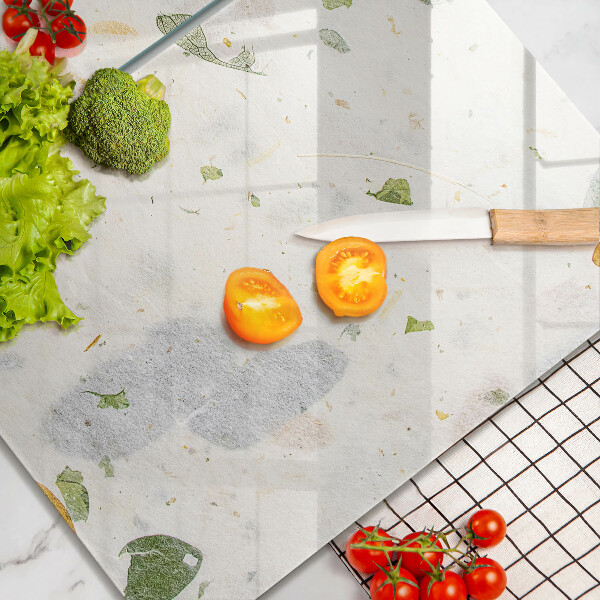 Skärbräda glas Fallande löv