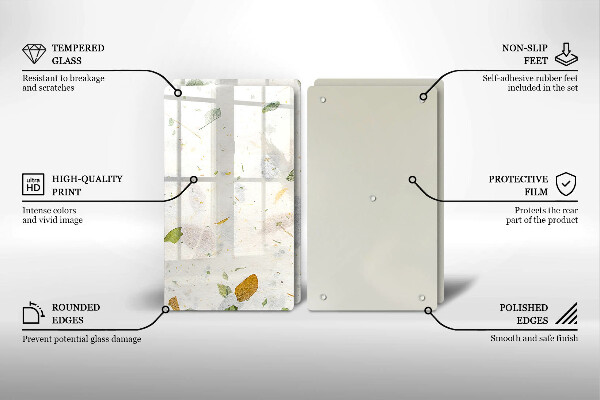 Skärbräda glas Fallande löv