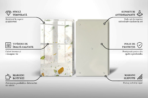 Skärbräda glas Fallande löv