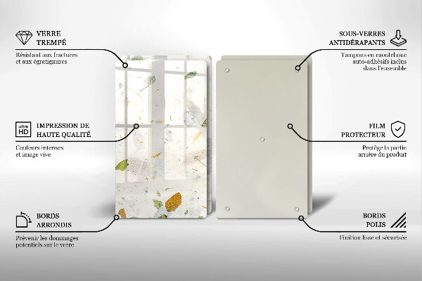 Skärbräda glas Fallande löv