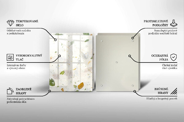 Skärbräda glas Fallande löv