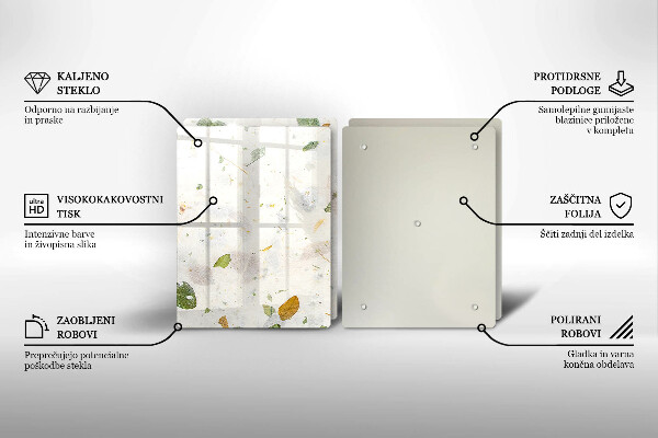 Skärbräda glas Fallande löv