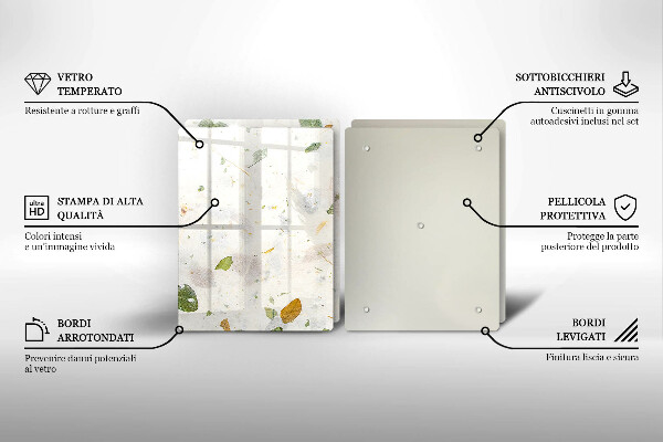 Skärbräda glas Fallande löv