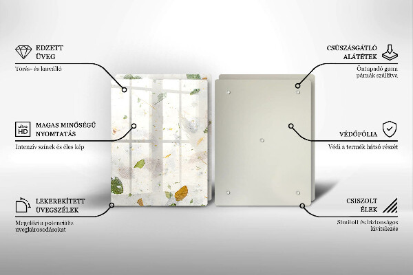 Skärbräda glas Fallande löv