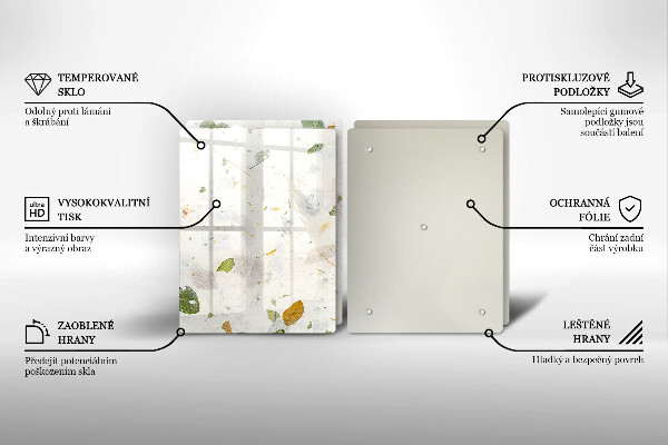 Skärbräda glas Fallande löv