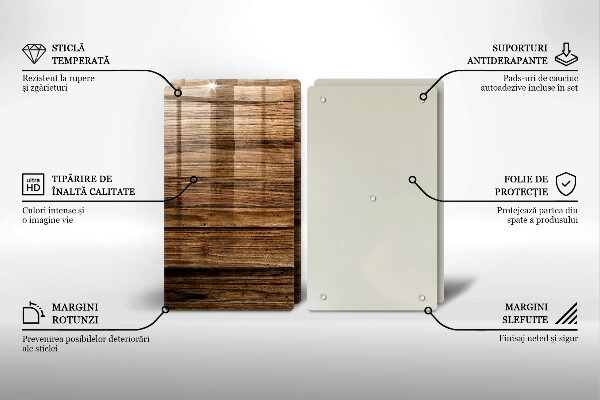 Skärbräda glas Trästruktur