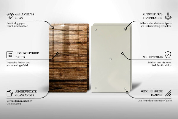 Skärbräda glas Trästruktur