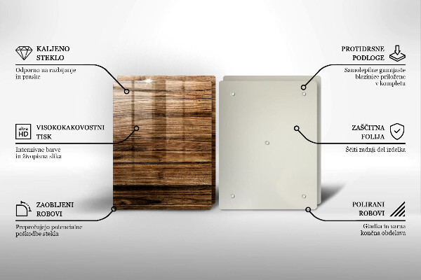 Skärbräda glas Trästruktur