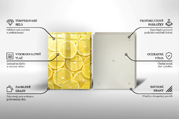 Skärbräda glas Citronfrukt