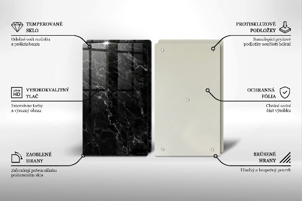 Skärbräda glas Elegant marmor