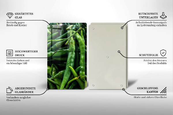 Skärbräda glas Ärtskidor