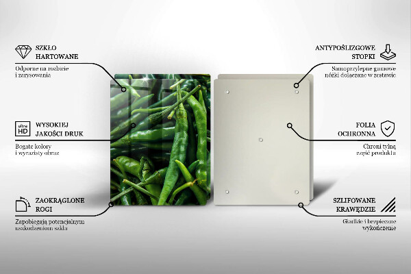 Skärbräda glas Ärtskidor