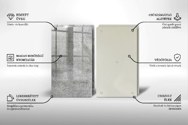 Skärbräda glas Betongstruktur