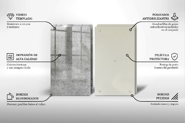 Skärbräda glas Betongstruktur