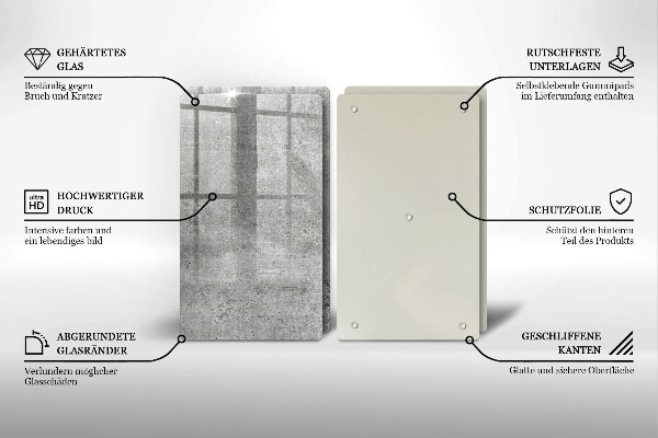 Skärbräda glas Betongstruktur