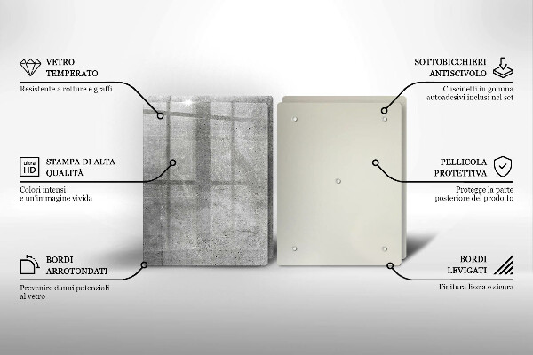 Skärbräda glas Betongstruktur