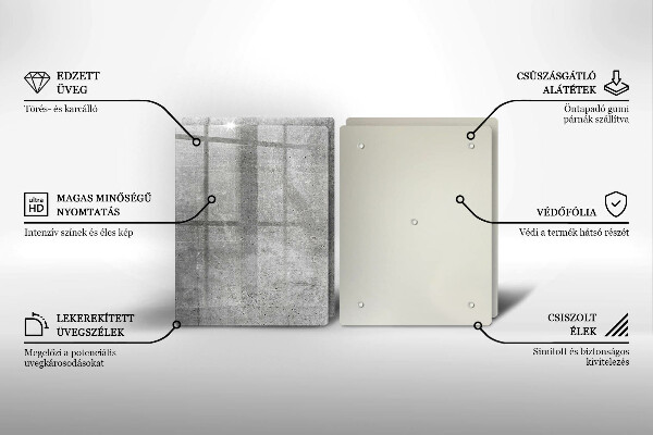 Skärbräda glas Betongstruktur