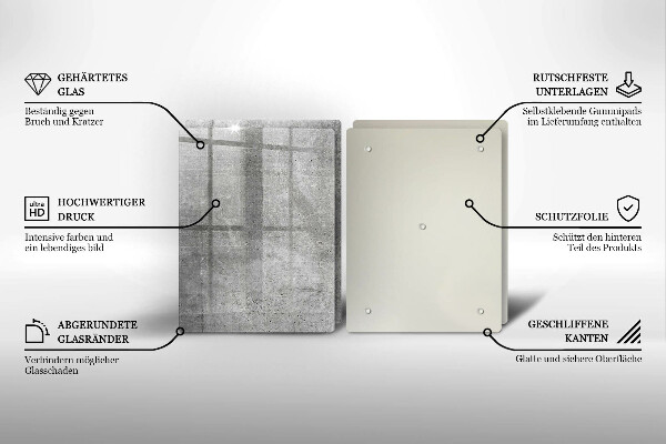Skärbräda glas Betongstruktur