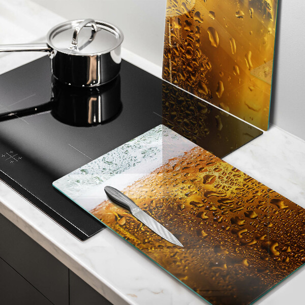 Skärbräda glas Blöt glas öl