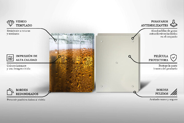 Skärbräda glas Blöt glas öl