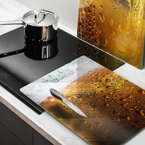 Skärbräda glas Blöt glas öl