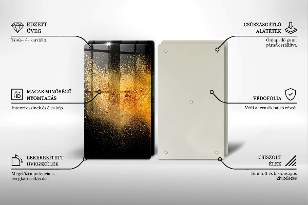 Skärbräda glas Färgglada kryddor