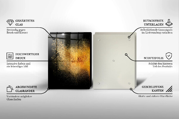 Skärbräda glas Färgglada kryddor