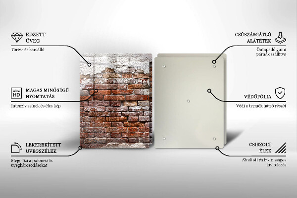 Skärbräda glas Gammal tegel- och betongvägg