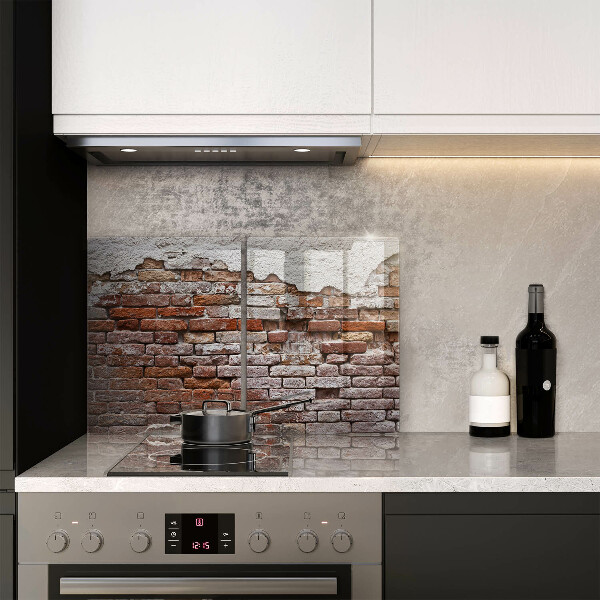 Skärbräda glas Gammal tegel- och betongvägg