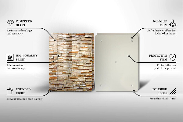 Skärbräda glas Textur av dekorativa stenar