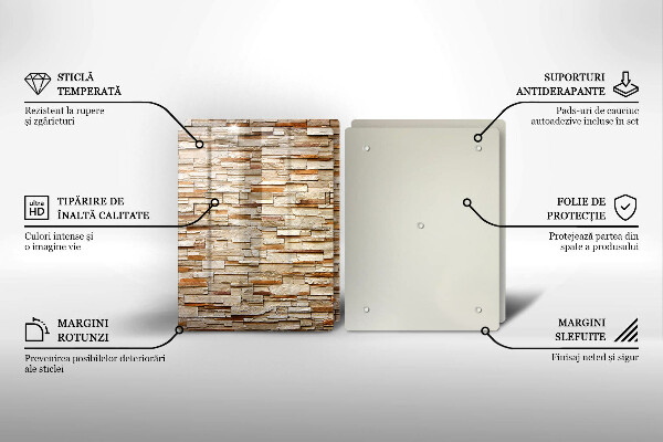 Skärbräda glas Textur av dekorativa stenar