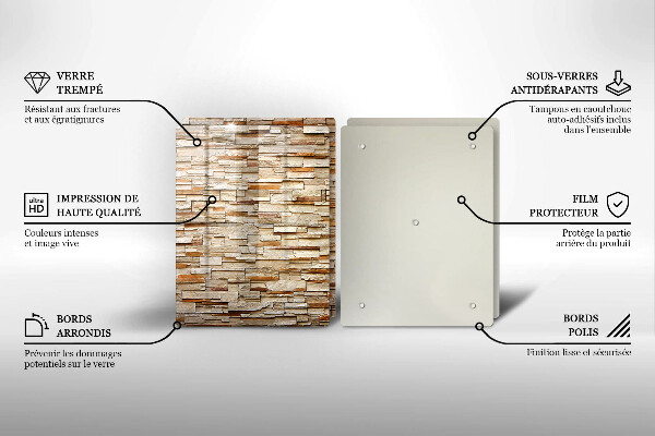 Skärbräda glas Textur av dekorativa stenar