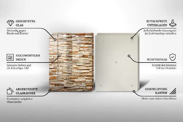 Skärbräda glas Textur av dekorativa stenar