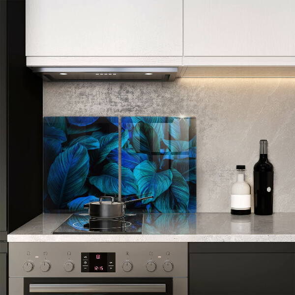 Skärbräda glas Lämnar djungelvegetation